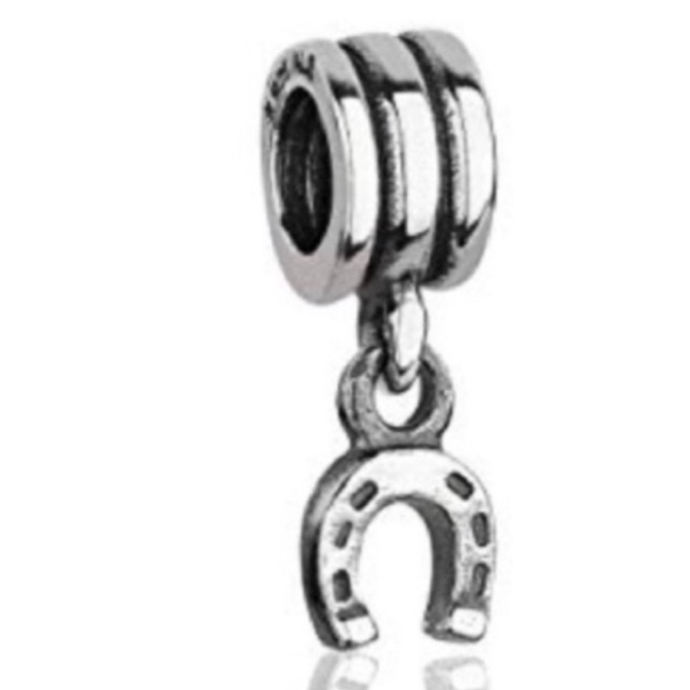 Retired PANDORA Horseshoe Dangle Charm – Sterling Silver S925